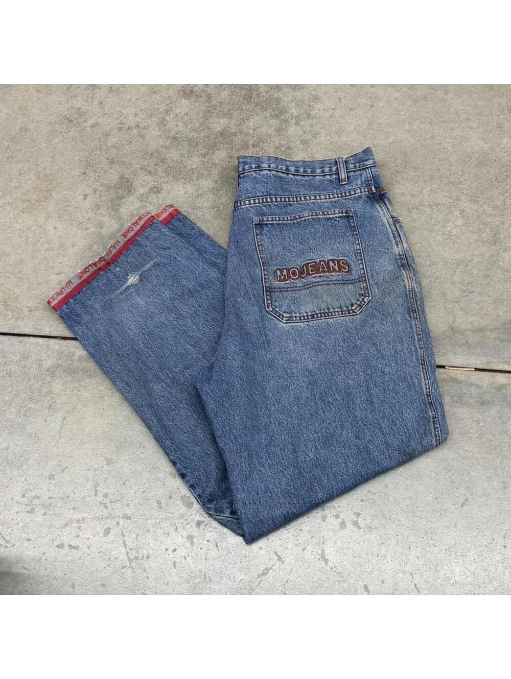 vintage maurice malone mojeans relaxed baggy fit jeans size 38 x 32